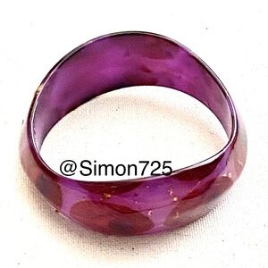 Vintage Bangle Bracelet Purple